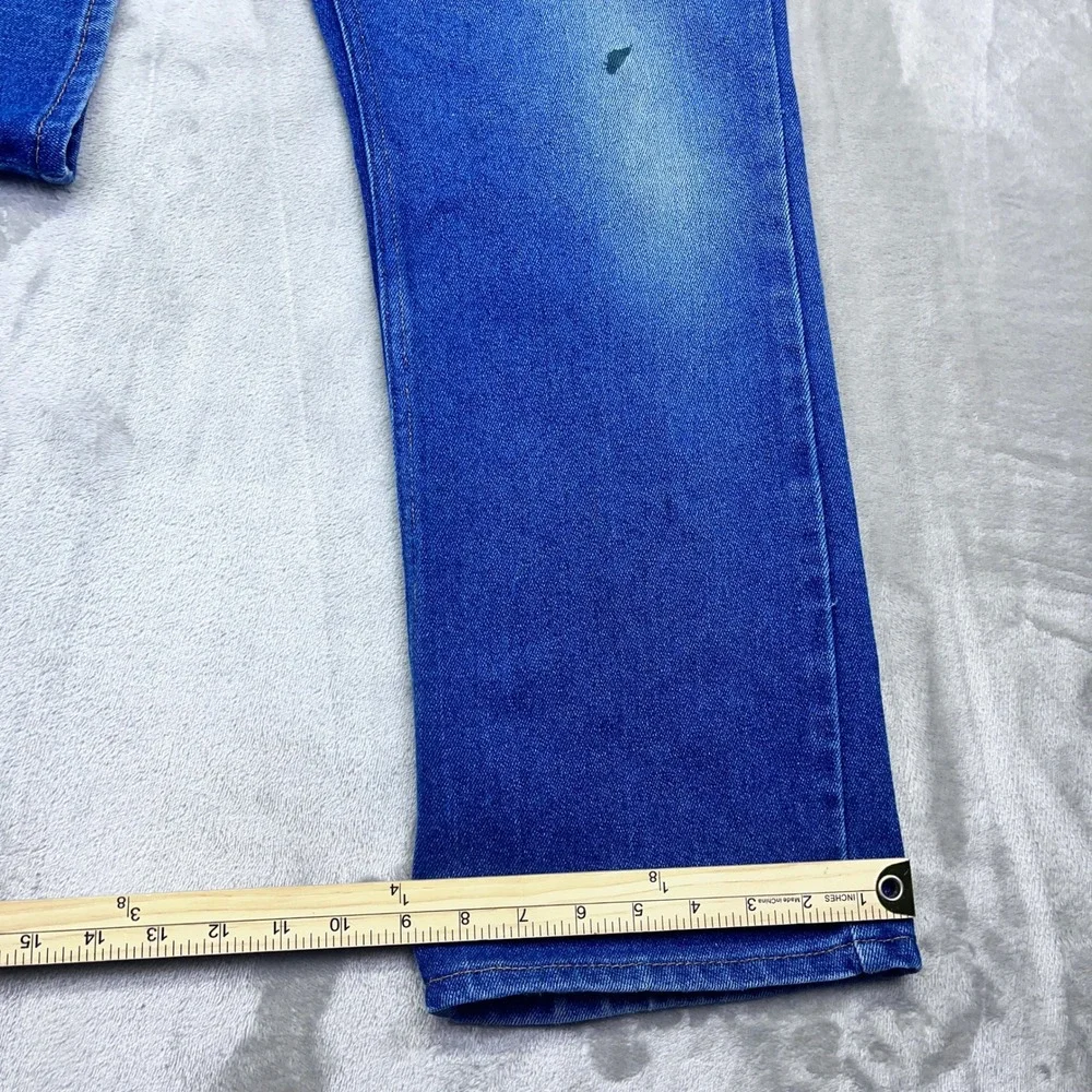 VTG Levi's 852 Orange Tab Jeans Blue Denim Regular Fit Men Sz 38 Fits 35